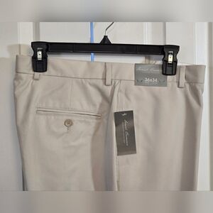 Daniel Cremieux Khaki Tan Dress Pants Slacks 36x34 NEW WITH TAGS